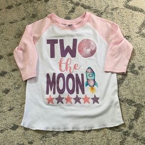Adorable “Two the moon” T-shirt used once for birthday party.